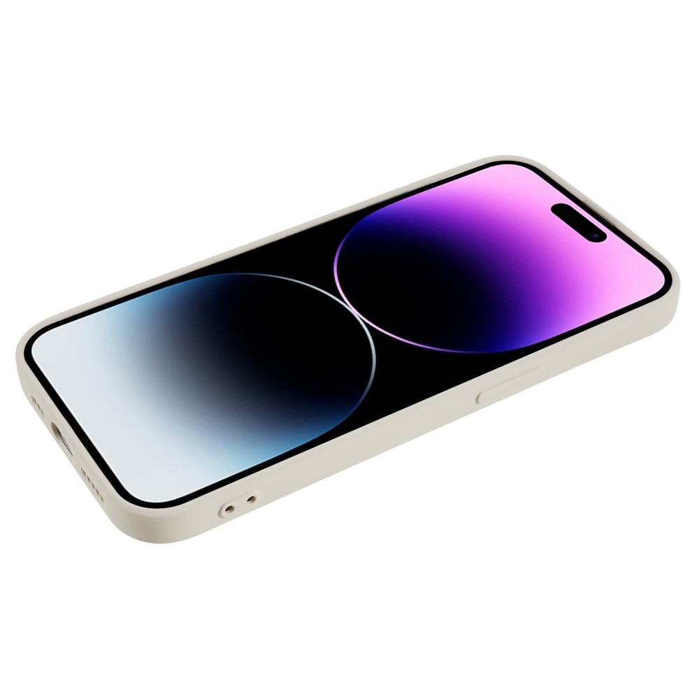 Funda TPU resistente a los golpes iPhone 15 Pro, beige