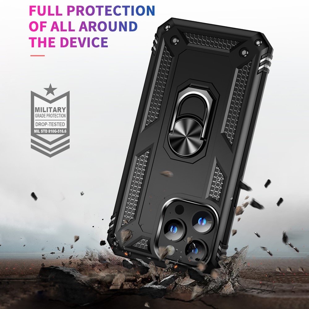 Funda híbrida Tech Ring iPhone 15 Pro negro