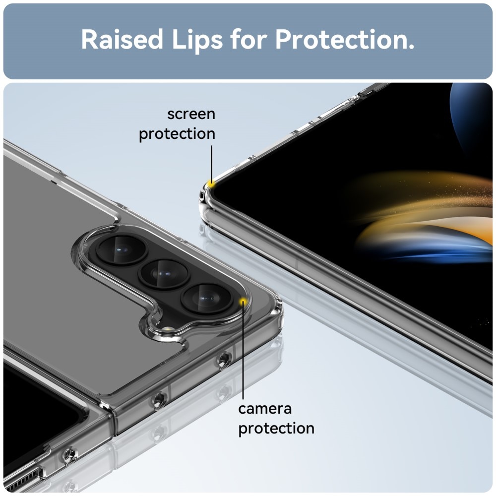 Funda híbrida Crystal Hybrid para Samsung Galaxy Z Fold 5, transparente