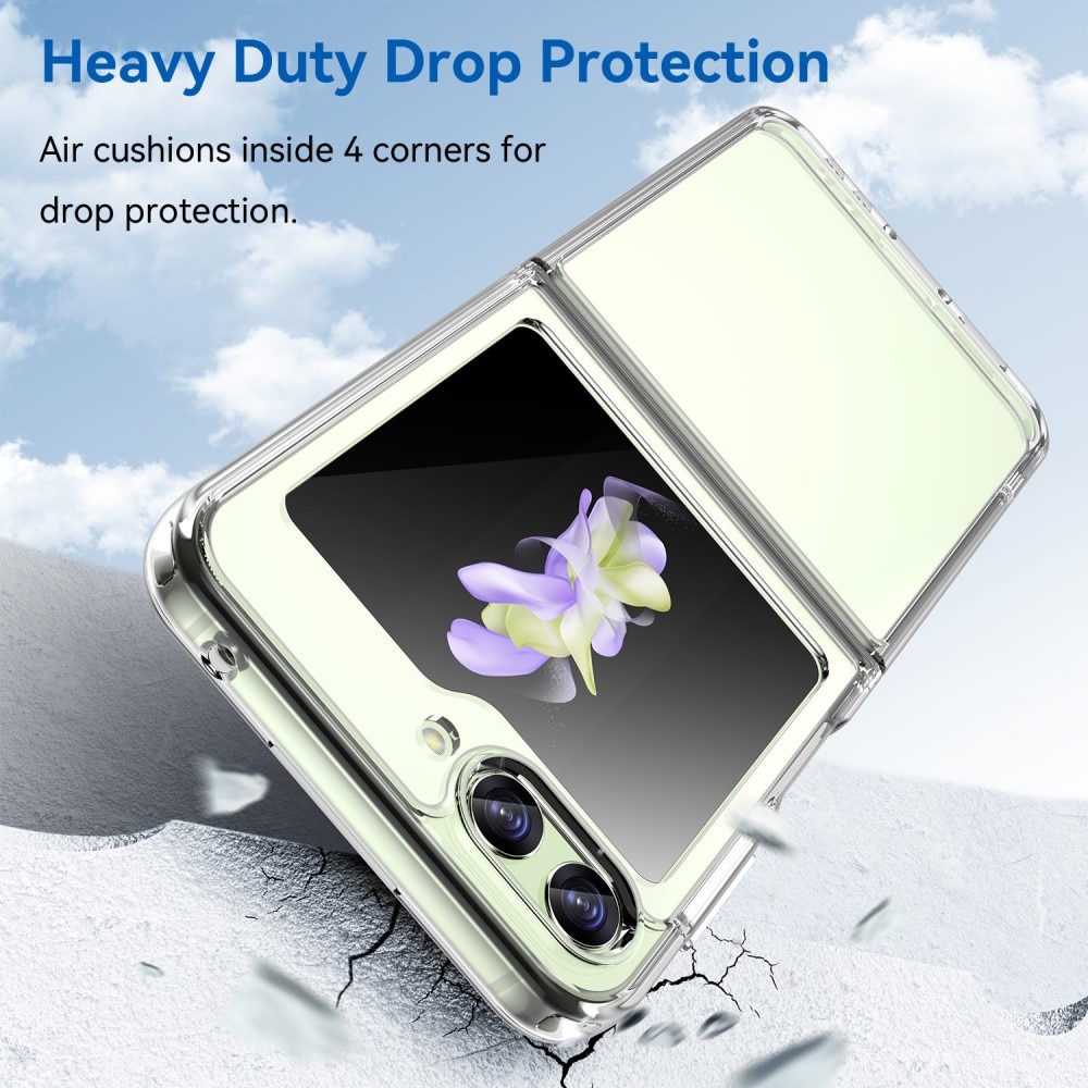 Funda híbrida Crystal Hybrid para Samsung Galaxy Z Flip 5, transparente