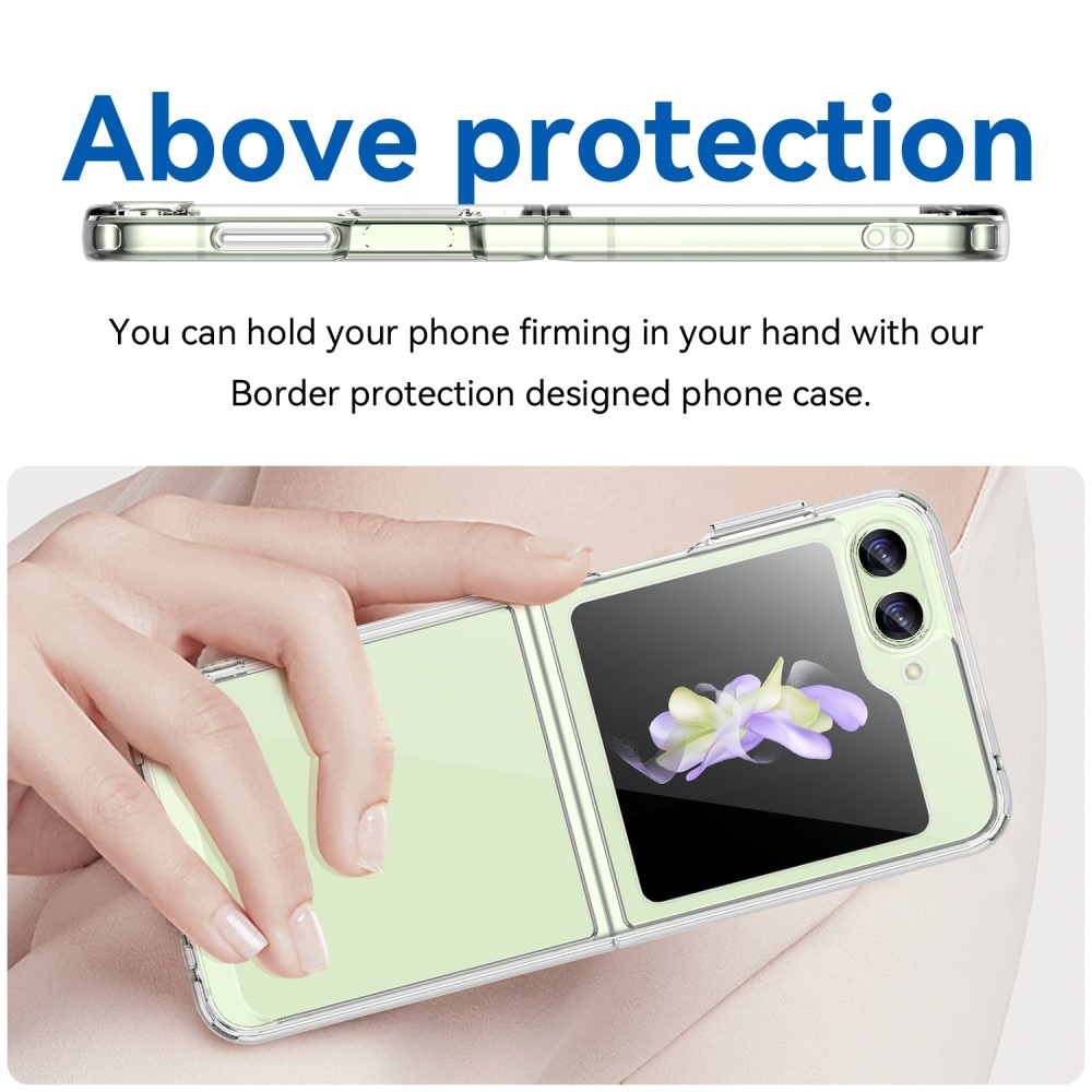 Funda híbrida Crystal Hybrid para Samsung Galaxy Z Flip 5, transparente