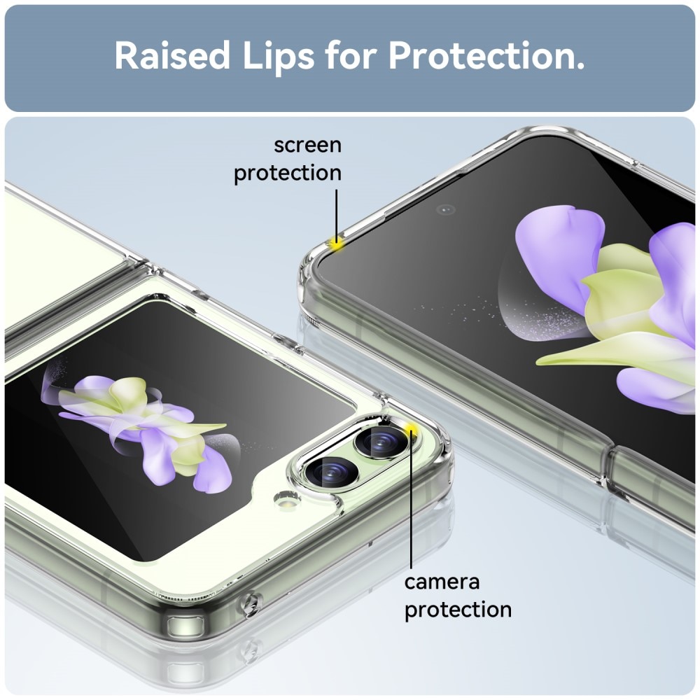 Funda híbrida para Samsung Galaxy Z Flip 5 Transparente