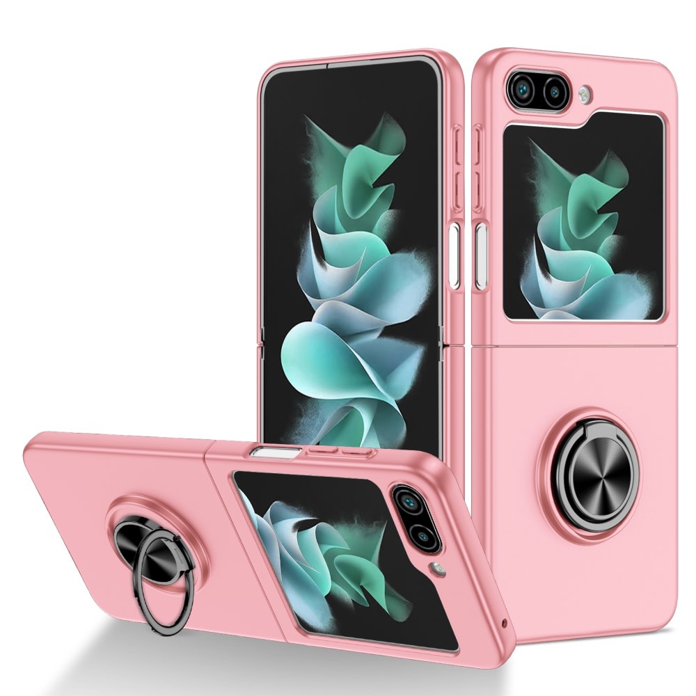 Funda magnética con porta anillos Samsung Galaxy Z Flip 5 rosado