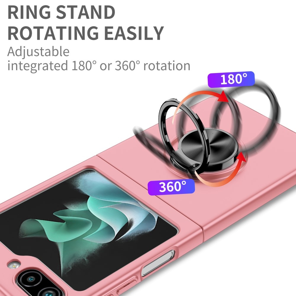 Funda magnética con porta anillos Samsung Galaxy Z Flip 5 rosado