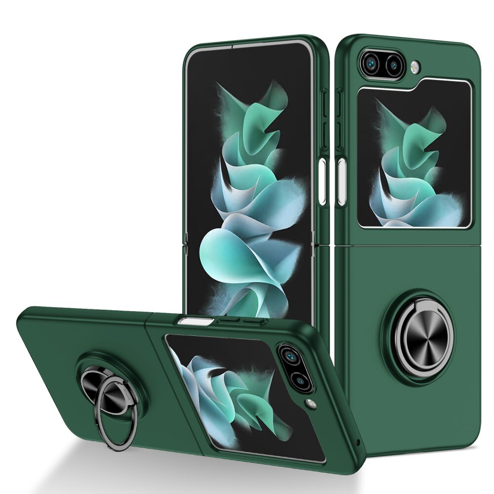 Funda magnética con porta anillos Samsung Galaxy Z Flip 5 verde