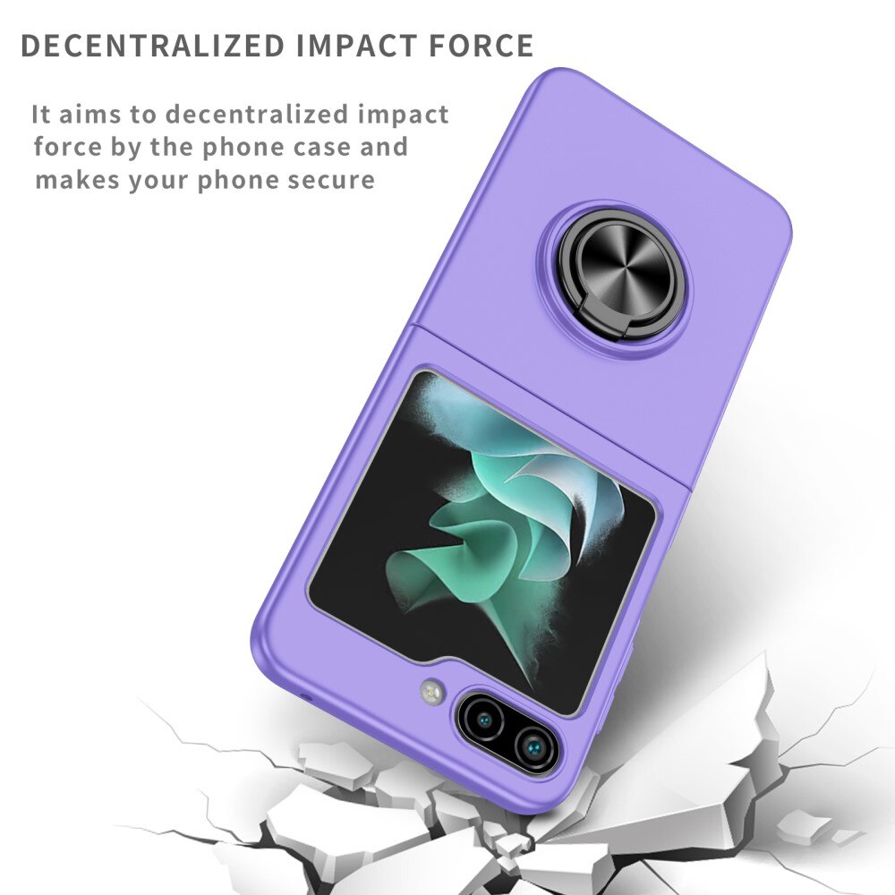 Funda magnética con porta anillos Samsung Galaxy Z Flip 5 violeta