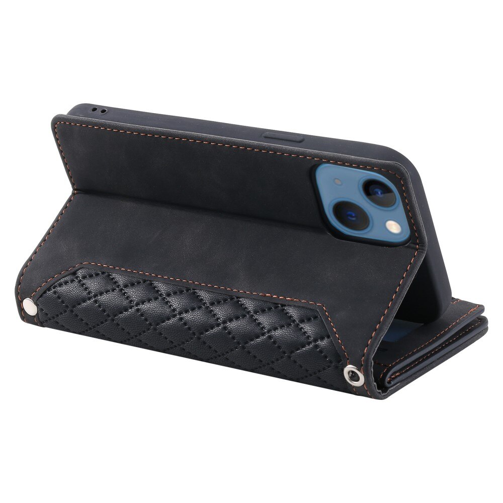 Funda acolchada tipo billetera iPhone 15 Negro