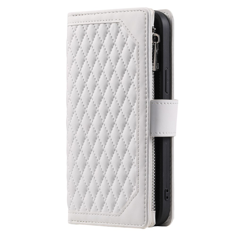 Funda acolchada tipo billetera iPhone 15 Blance