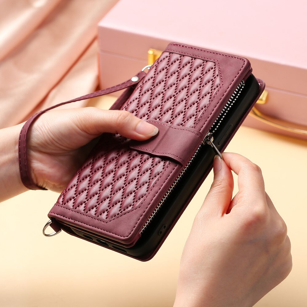 Funda acolchada tipo billetera iPhone 15 Plus Blance