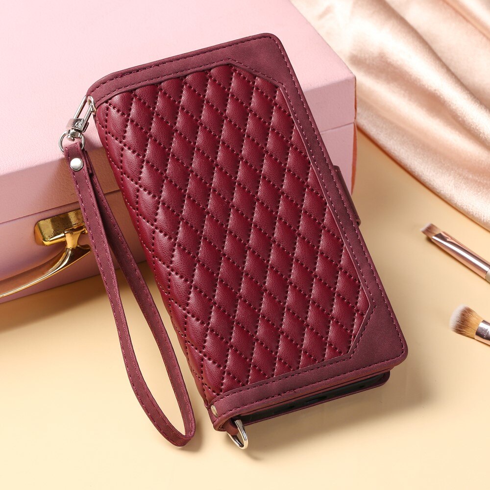 Funda acolchada tipo billetera iPhone 15 Plus Blance