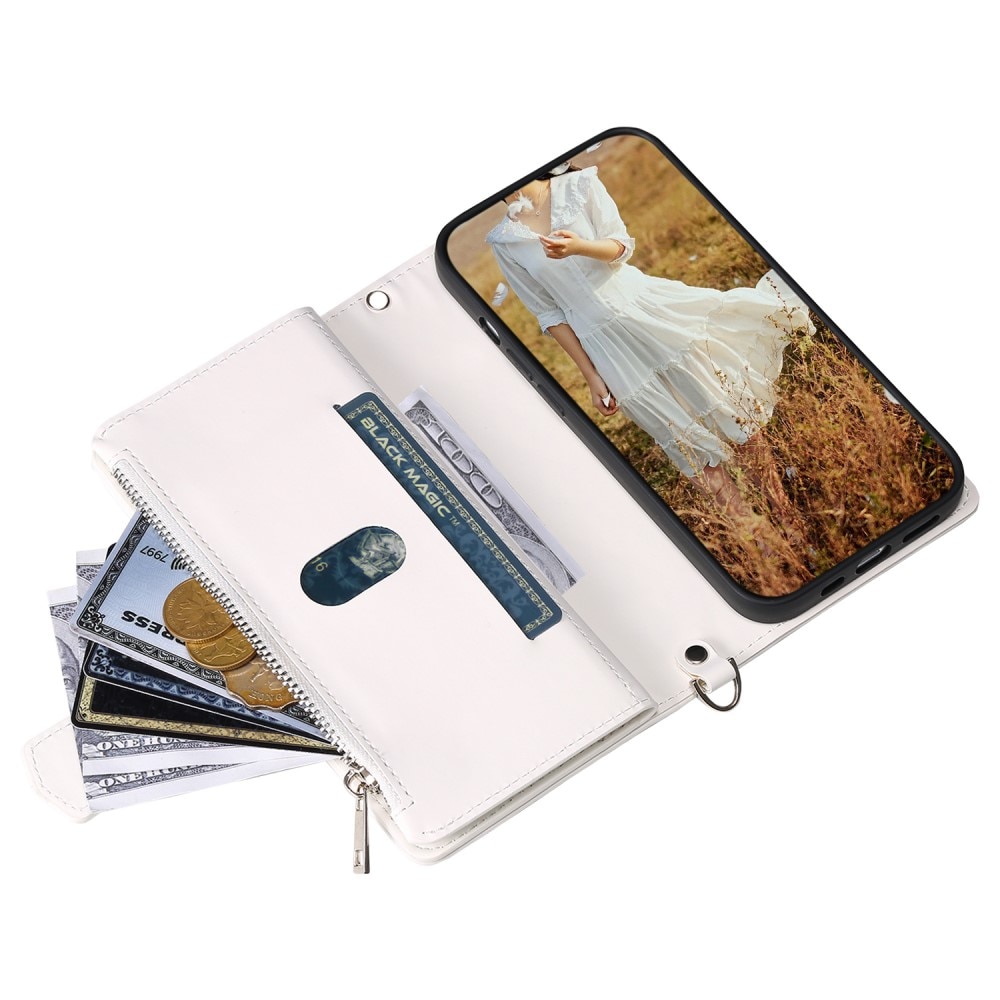 Funda acolchada tipo billetera iPhone 15 Plus Blance