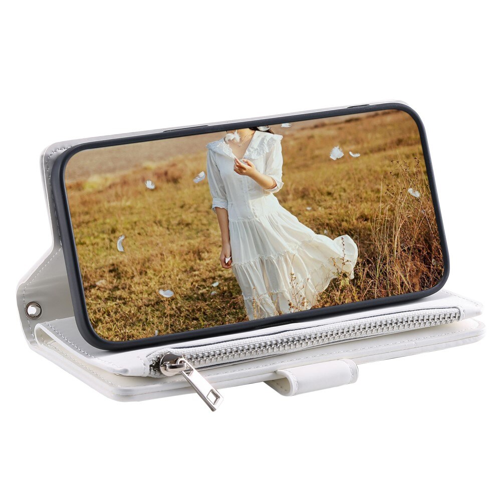 Funda acolchada tipo billetera iPhone 15 Plus Blance