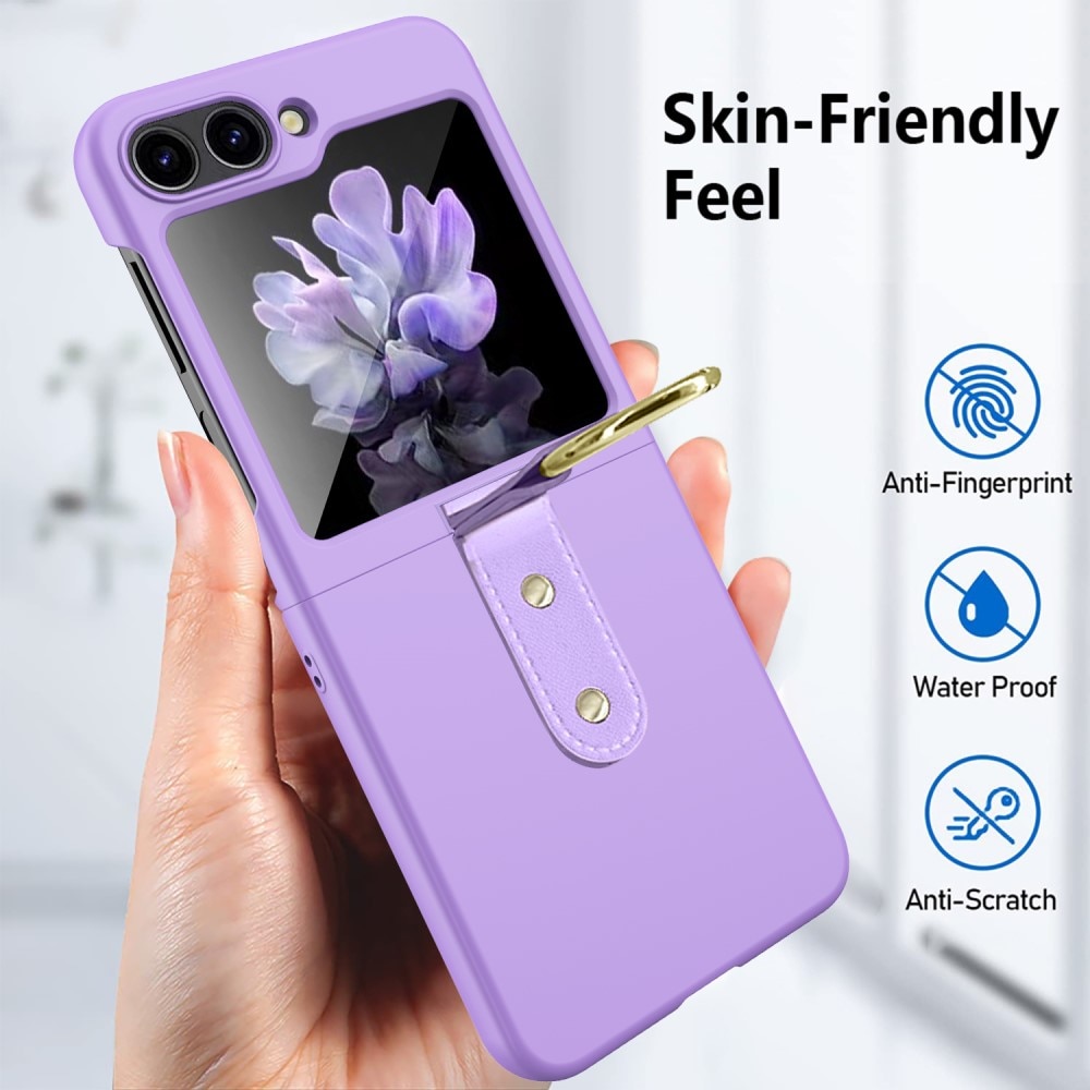 Funda con porta anillos Samsung Galaxy Z Flip 5 violeta