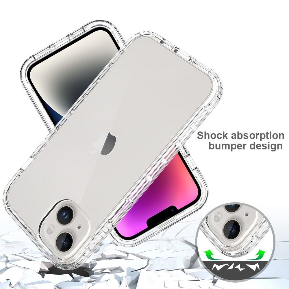 Funda con cobertura total iPhone 15 Plus transparente