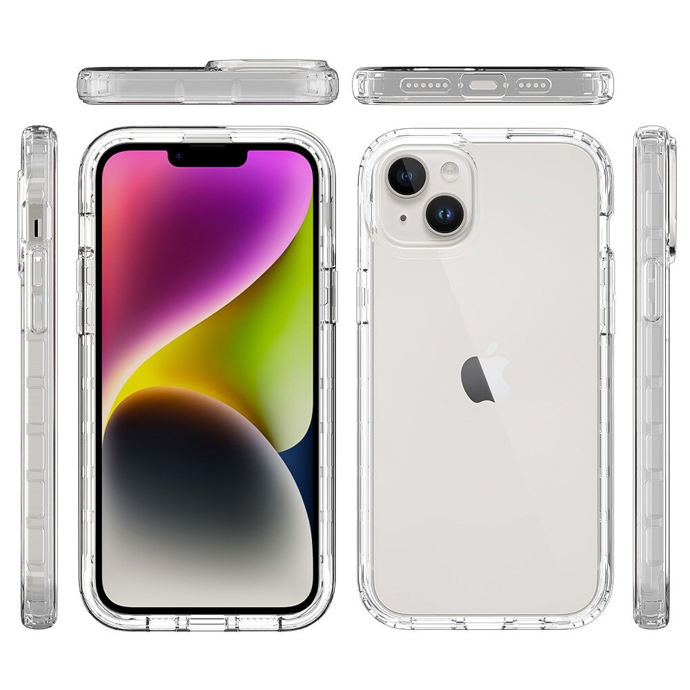 Funda con cobertura total iPhone 15 Plus transparente