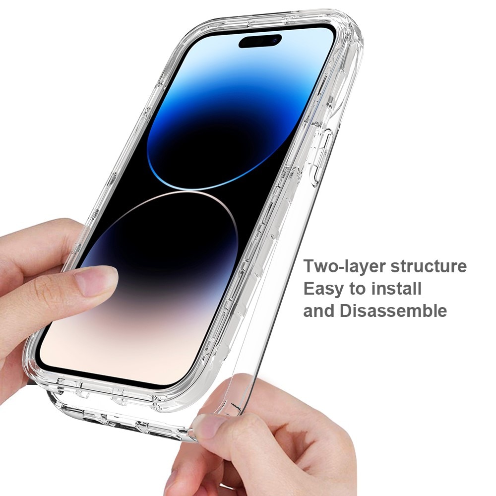 Funda con cobertura total iPhone 15 Transparente