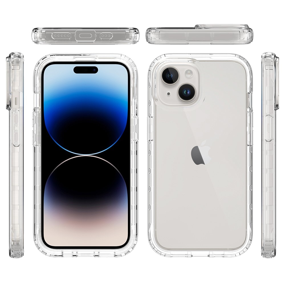 Funda con cobertura total iPhone 15 Transparente
