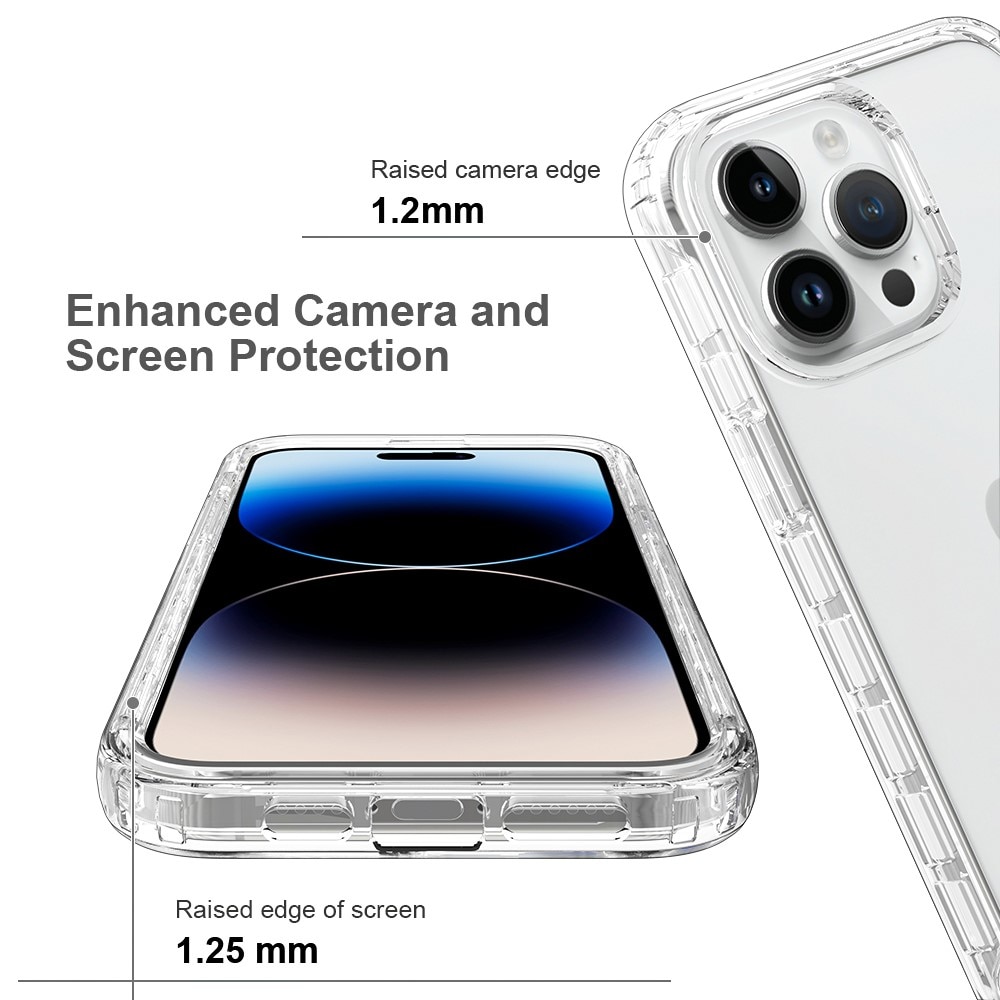 Funda con cobertura total iPhone 15 Pro Max Transparente