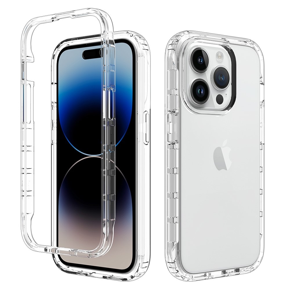 Funda con cobertura total iPhone 15 Pro transparente