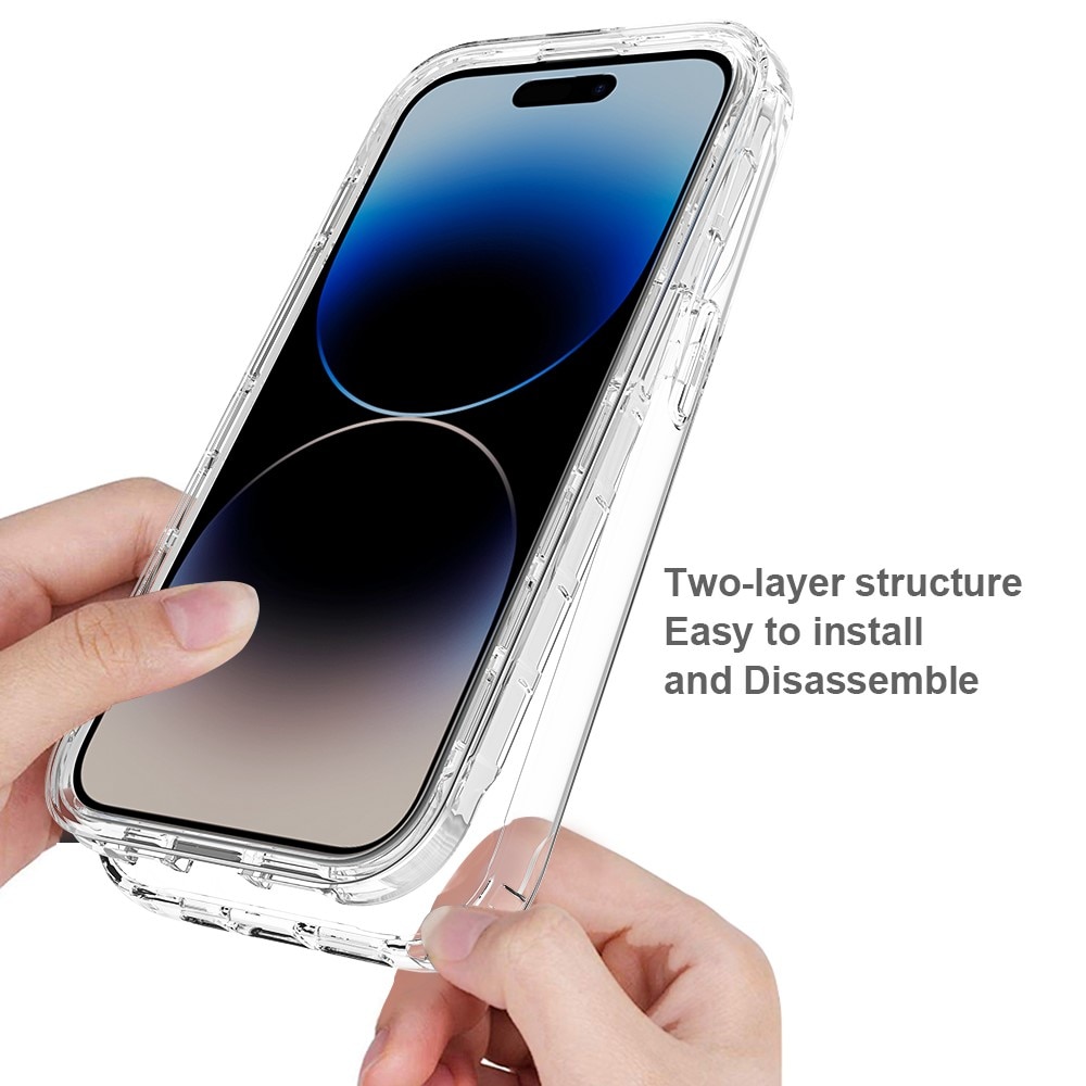 Funda con cobertura total iPhone 15 Pro transparente