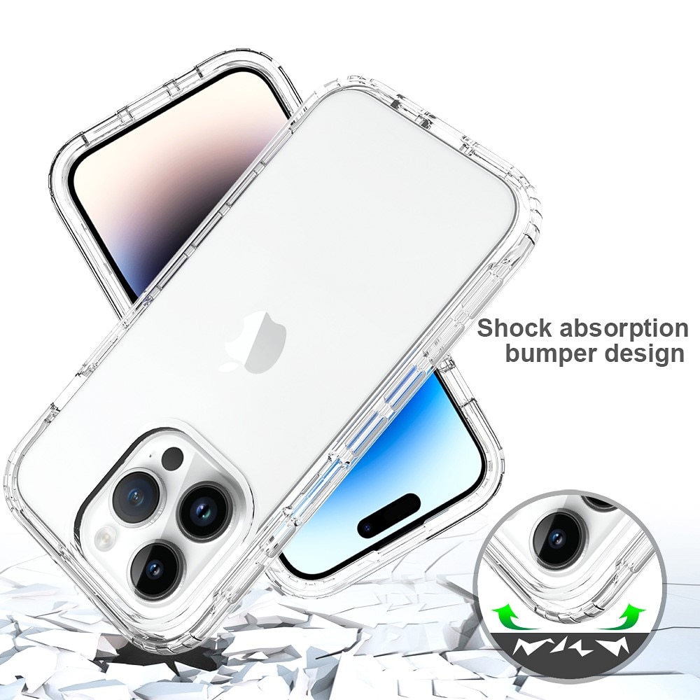 Funda con cobertura total iPhone 15 Pro transparente