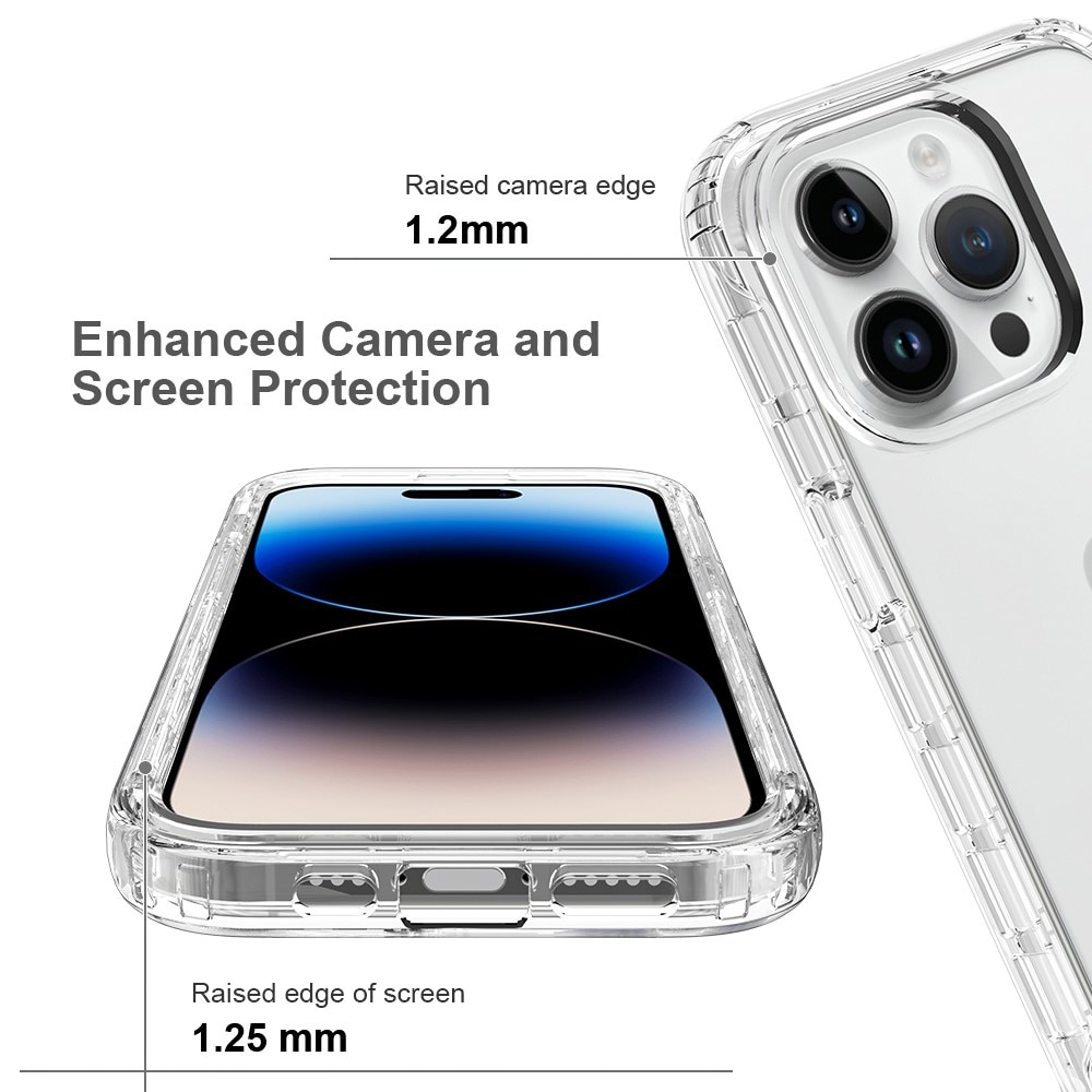 Funda con cobertura total iPhone 15 Pro Transparente