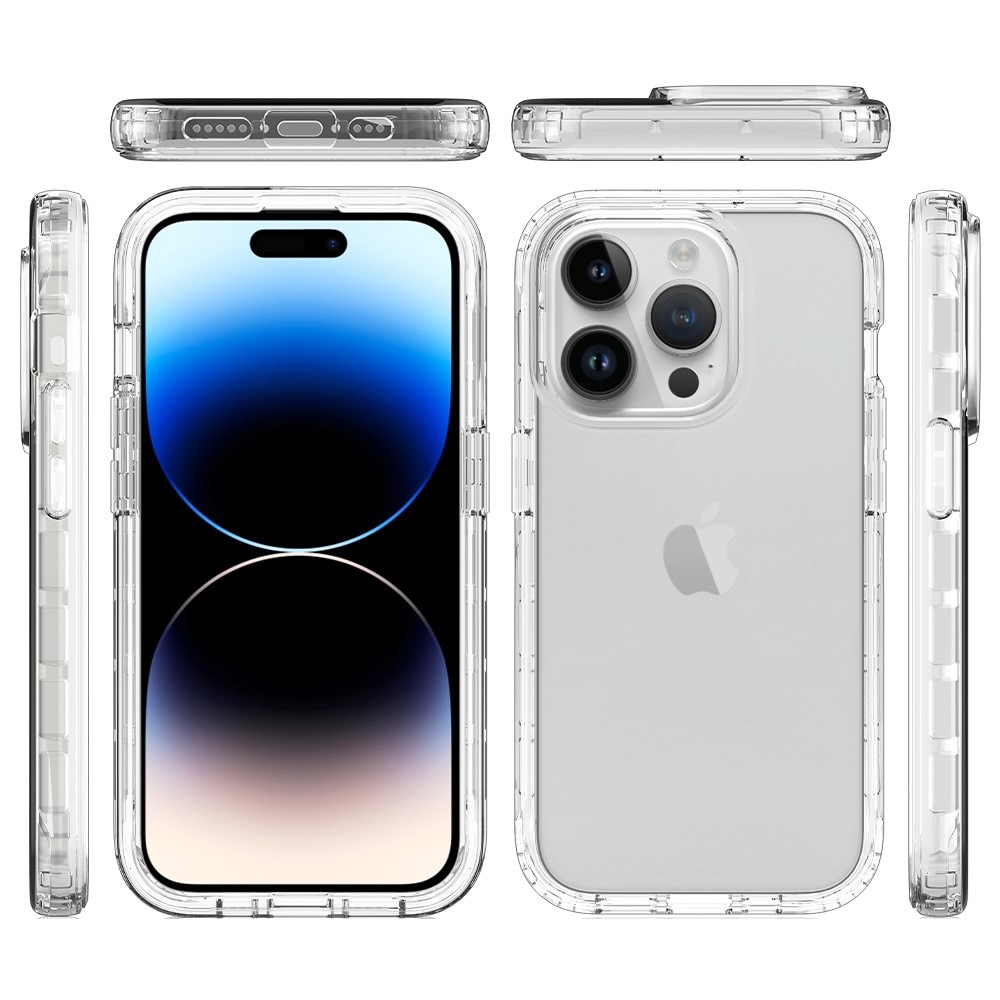 Funda con cobertura total iPhone 15 Pro Transparente