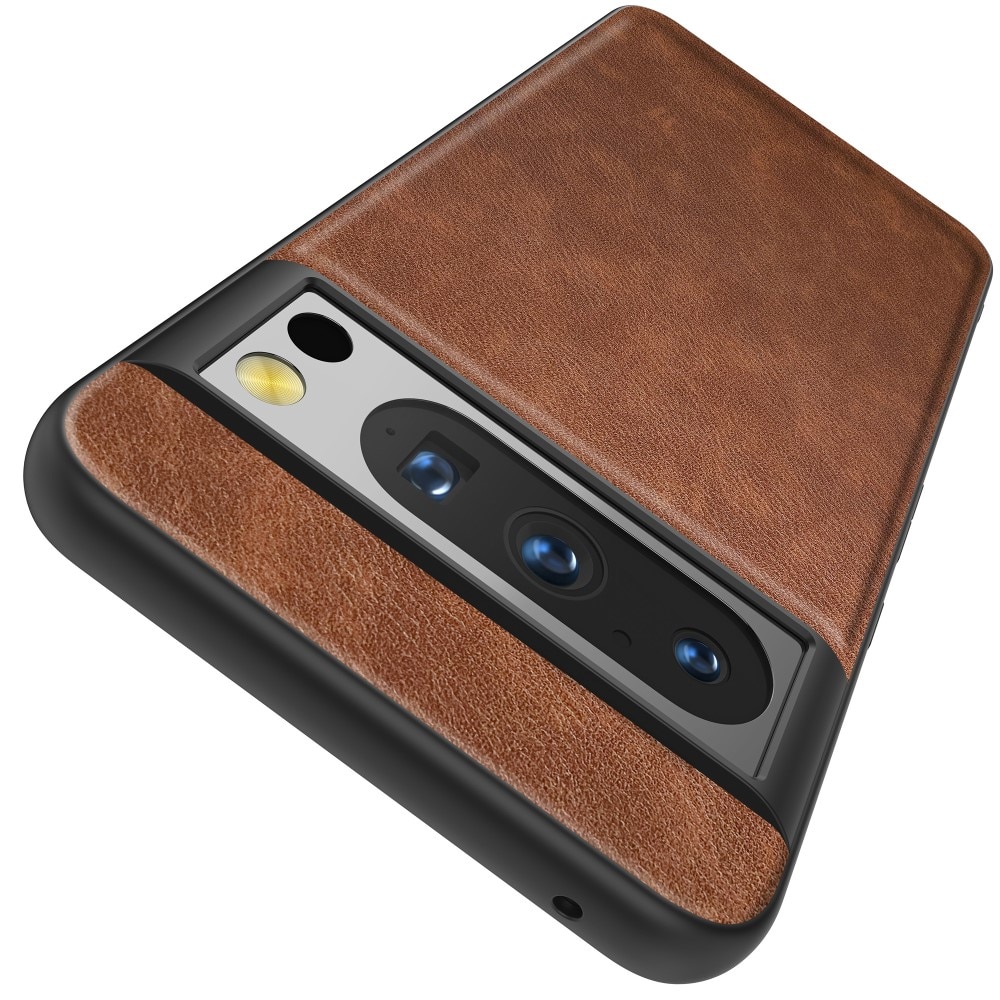 Funda de cuero Google Pixel 8 Pro marrón