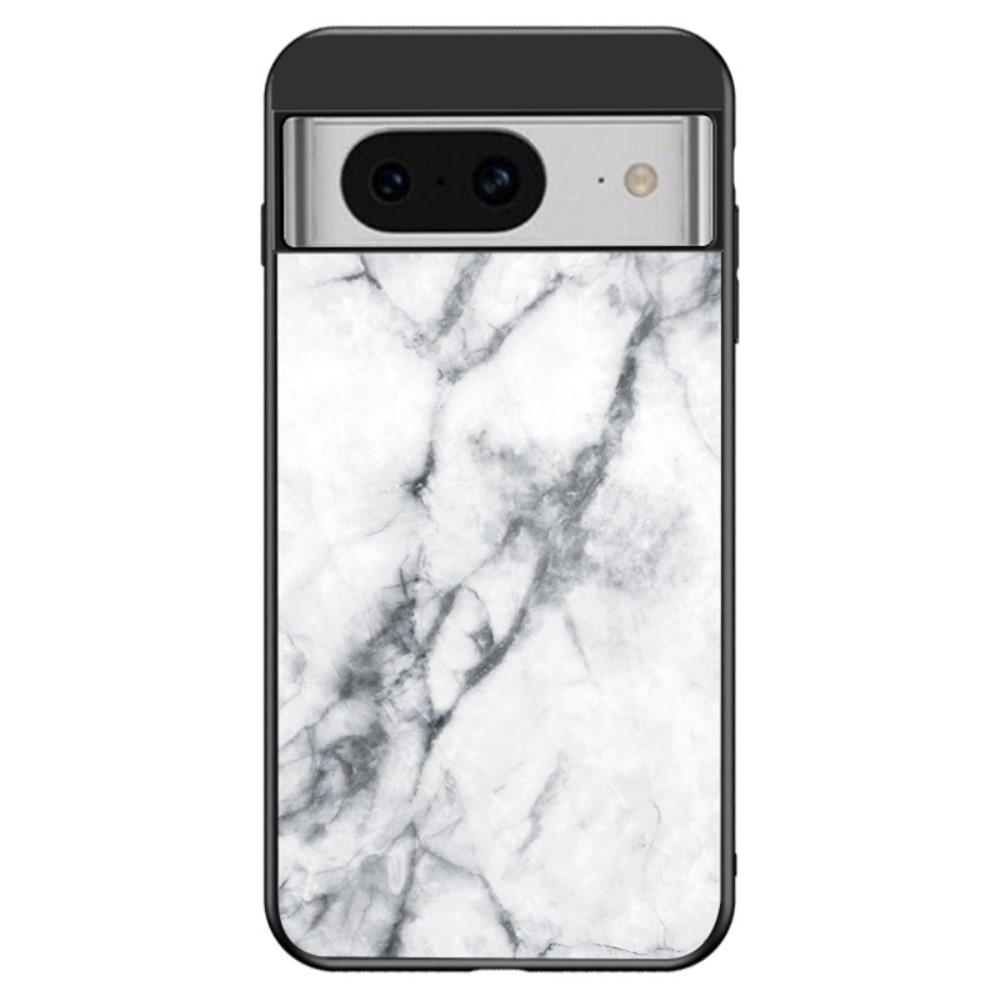 Funda vidrio templado Google Pixel 8 Mármol blanco