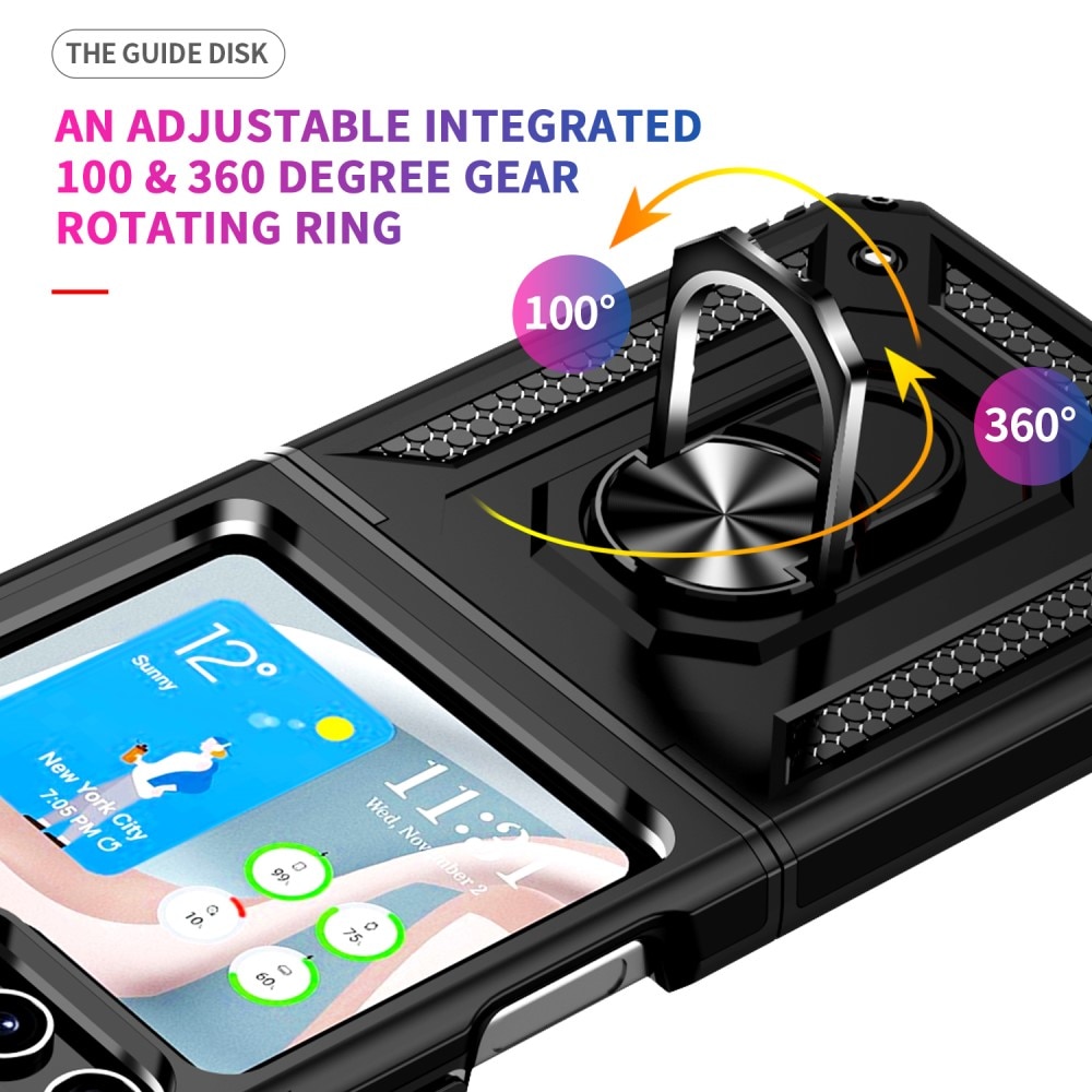 Funda híbrida Tech Ring Samsung Galaxy Z Flip 5 negro