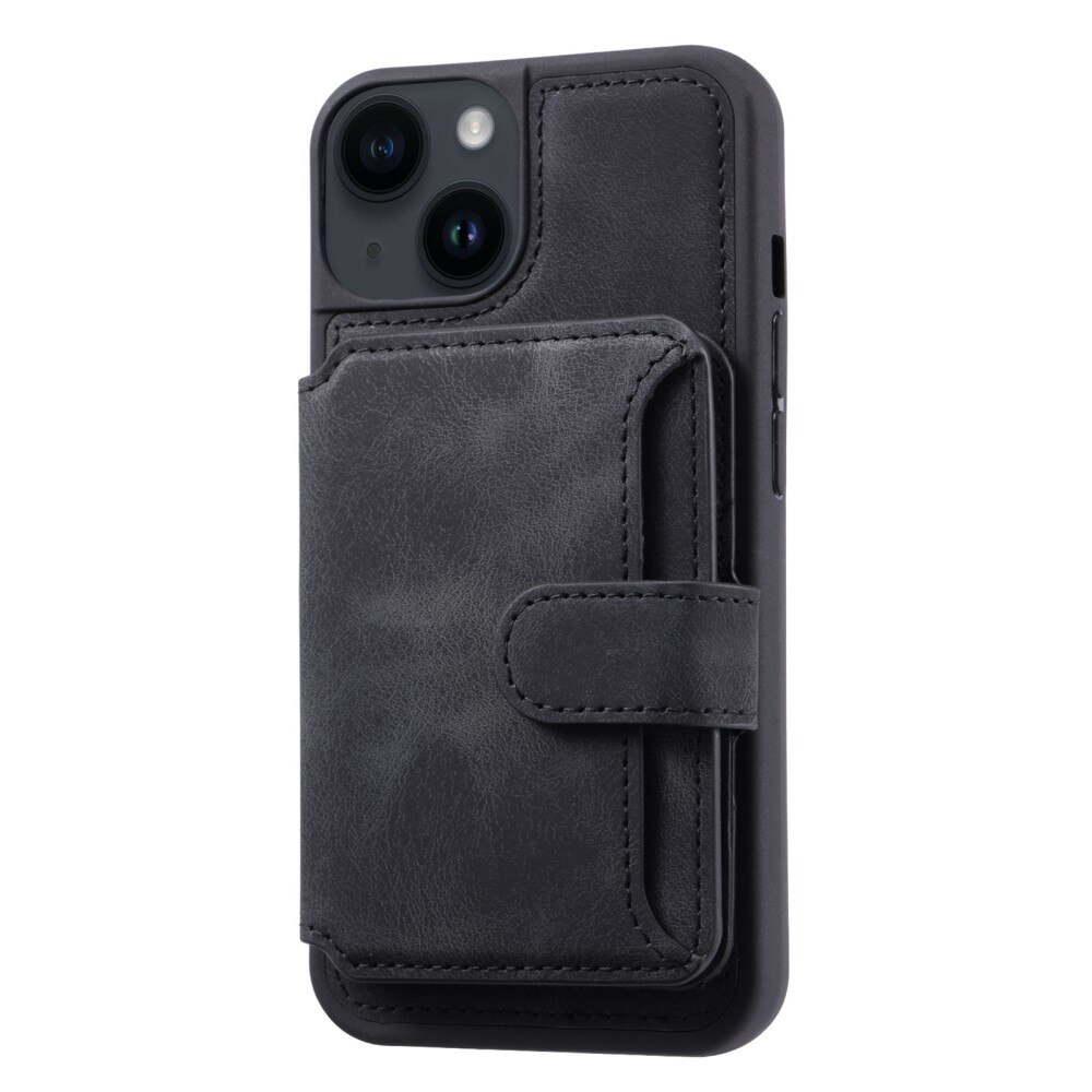 Funda con tarjetero anti-RFID Multi-slot iPhone 15 Plus negro