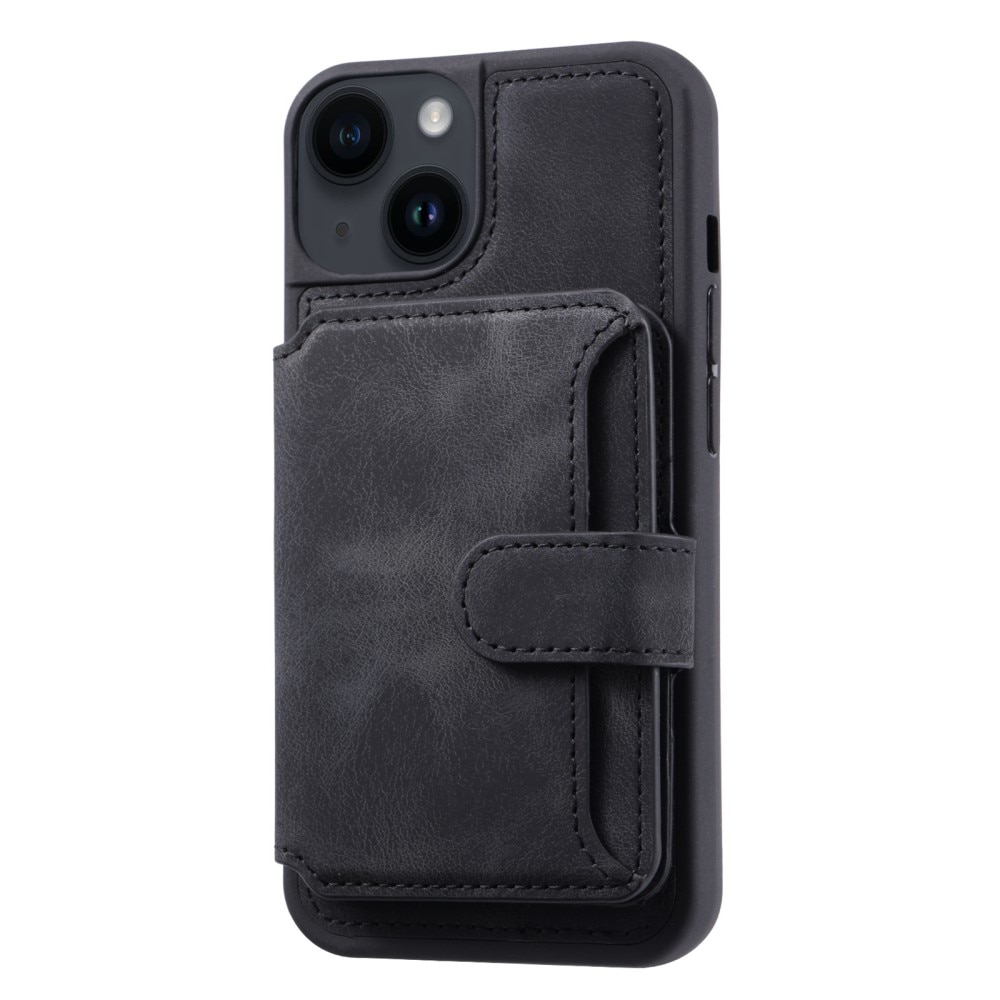 Funda con tarjetero anti-RFID Multi-slot iPhone 15 negro