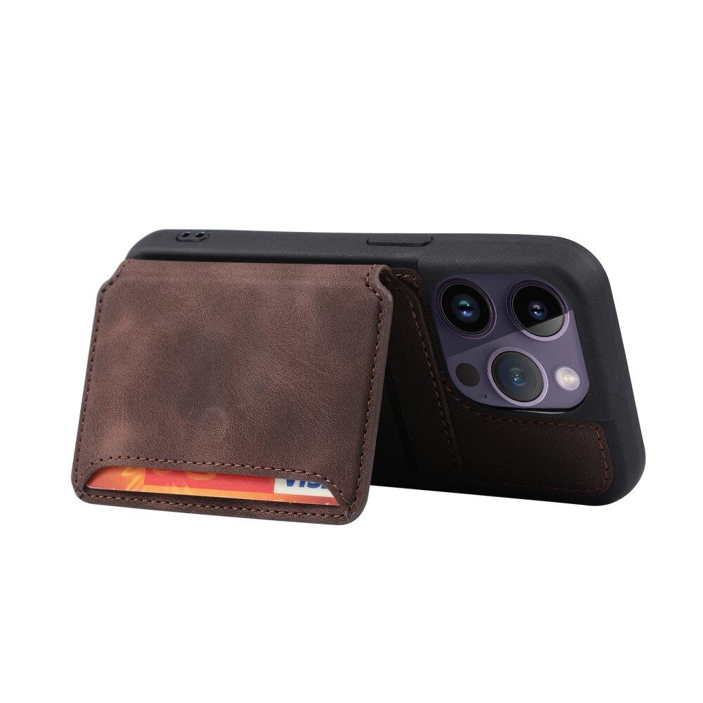 Funda con tarjetero anti-RFID Multi-slot iPhone 15 Pro Max marrón