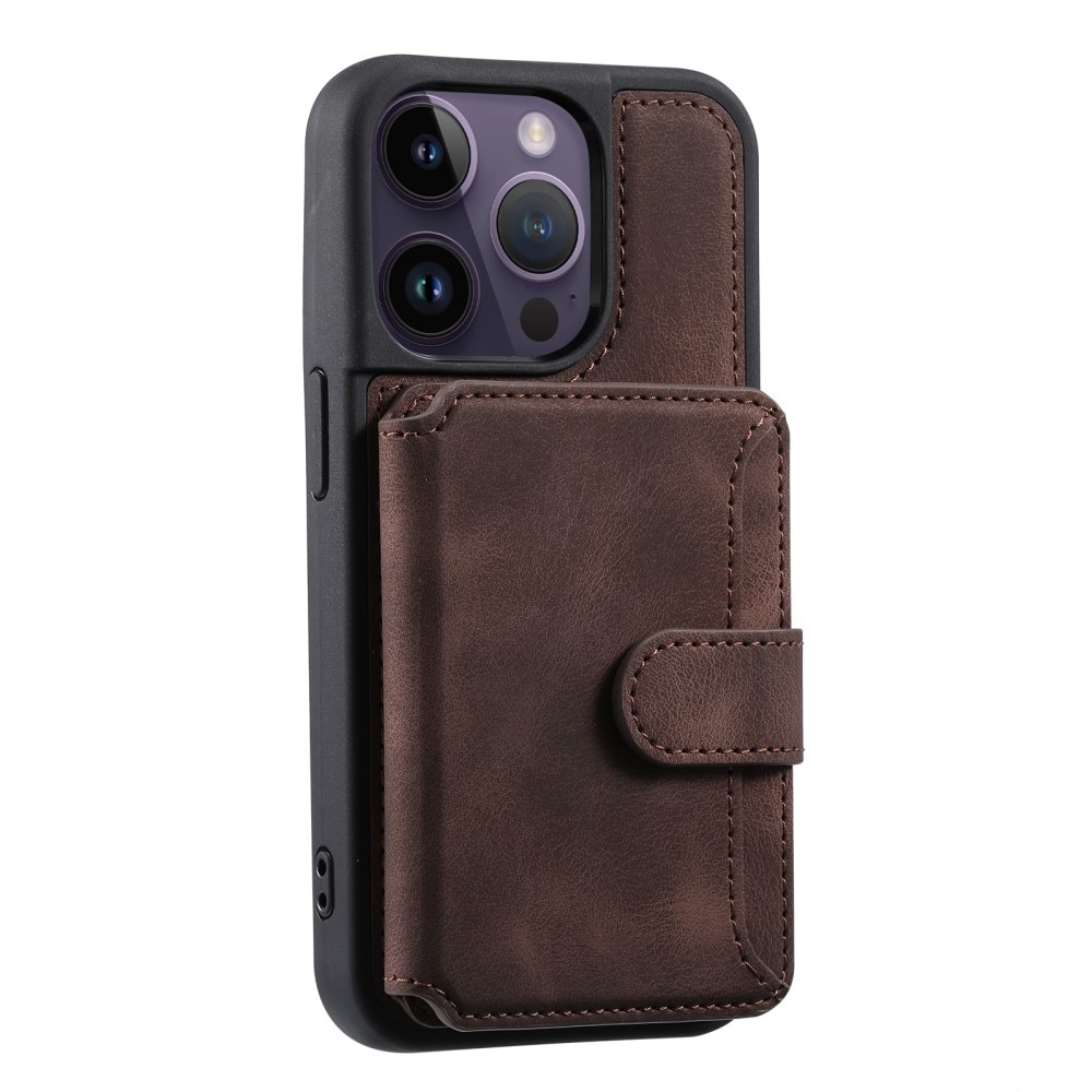 Funda con tarjetero anti-RFID Multi-slot iPhone 15 Pro Max marrón