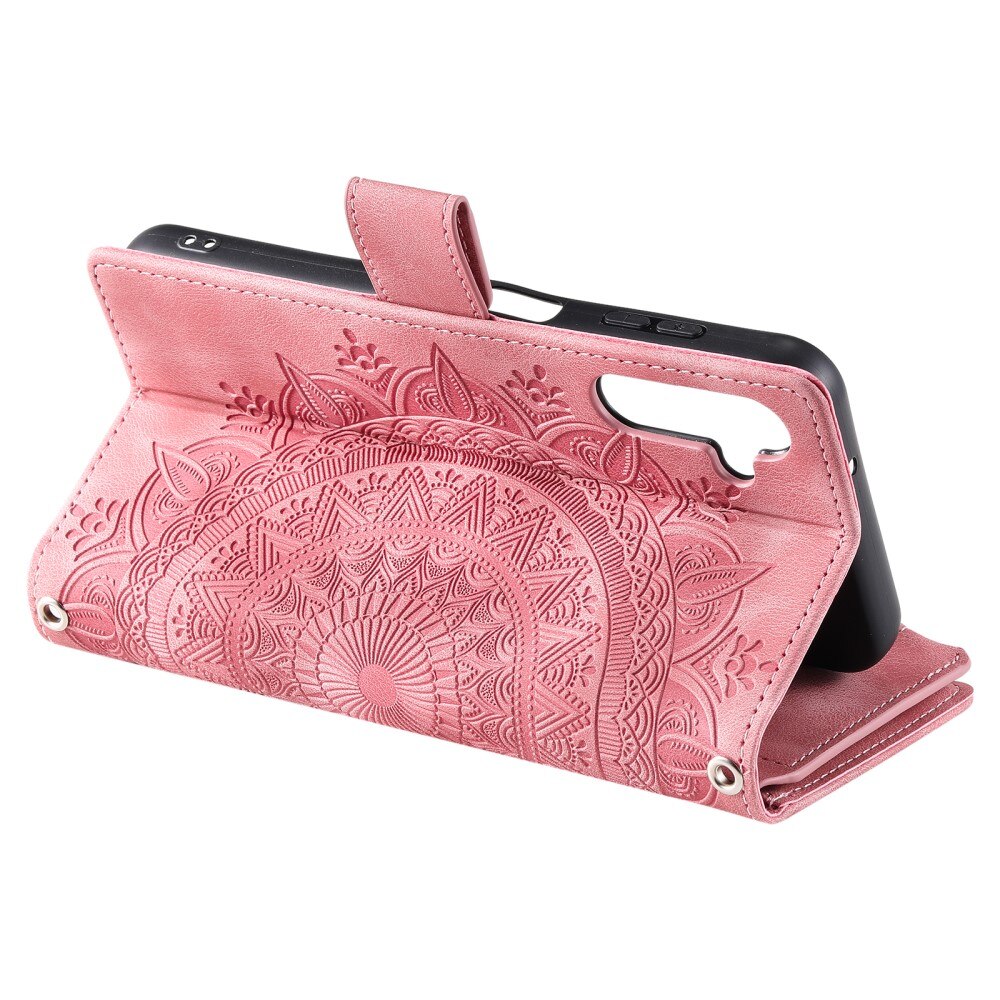 Funda Mandala tipo billetera Samsung Galaxy S23 FE, rosado