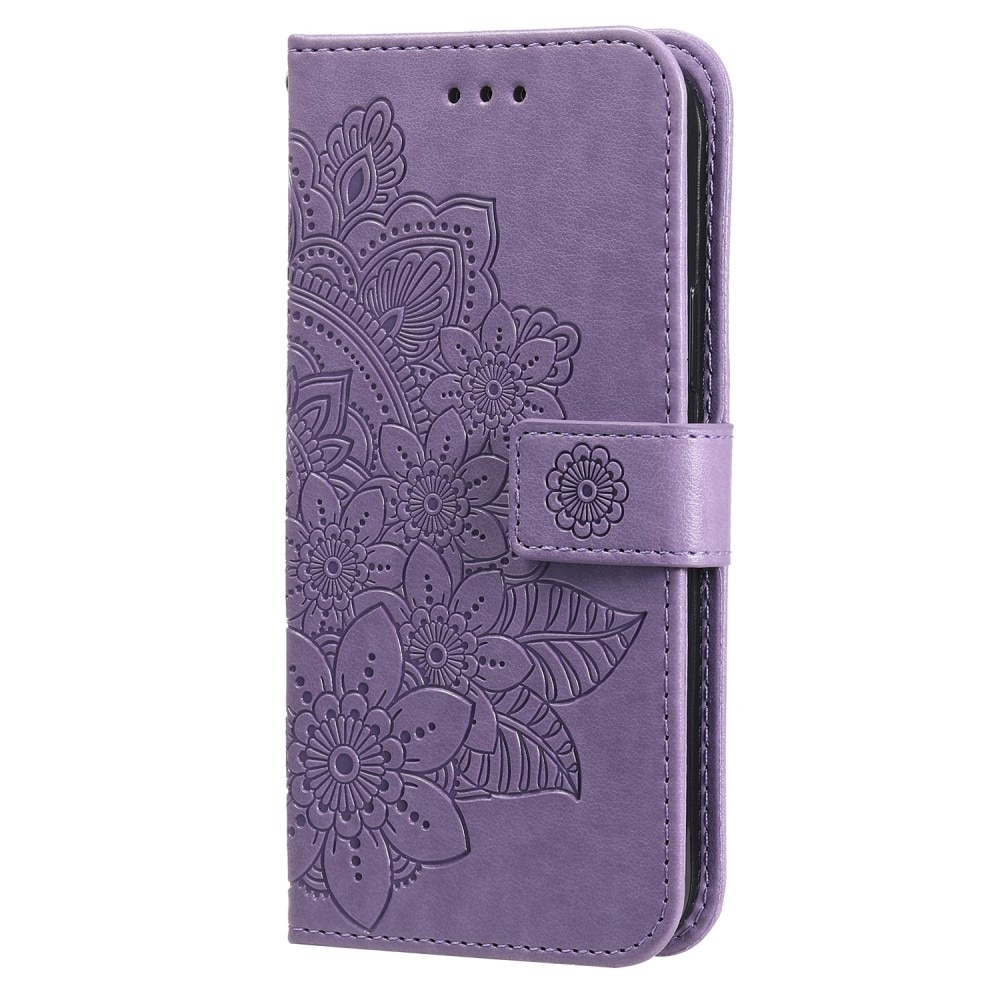 Funda de Cuero Mandala Samsung Galaxy S23 FE violeta