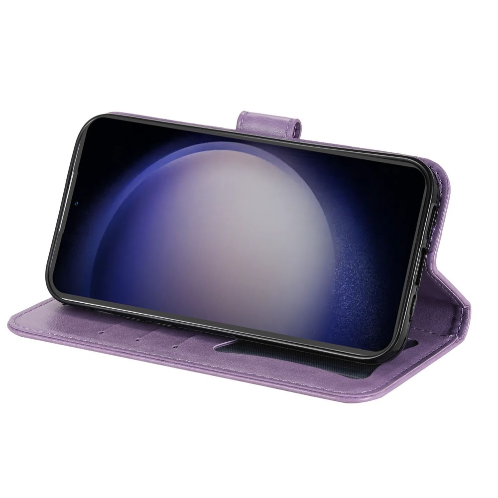 Funda de Cuero Mandala Samsung Galaxy S23 FE violeta