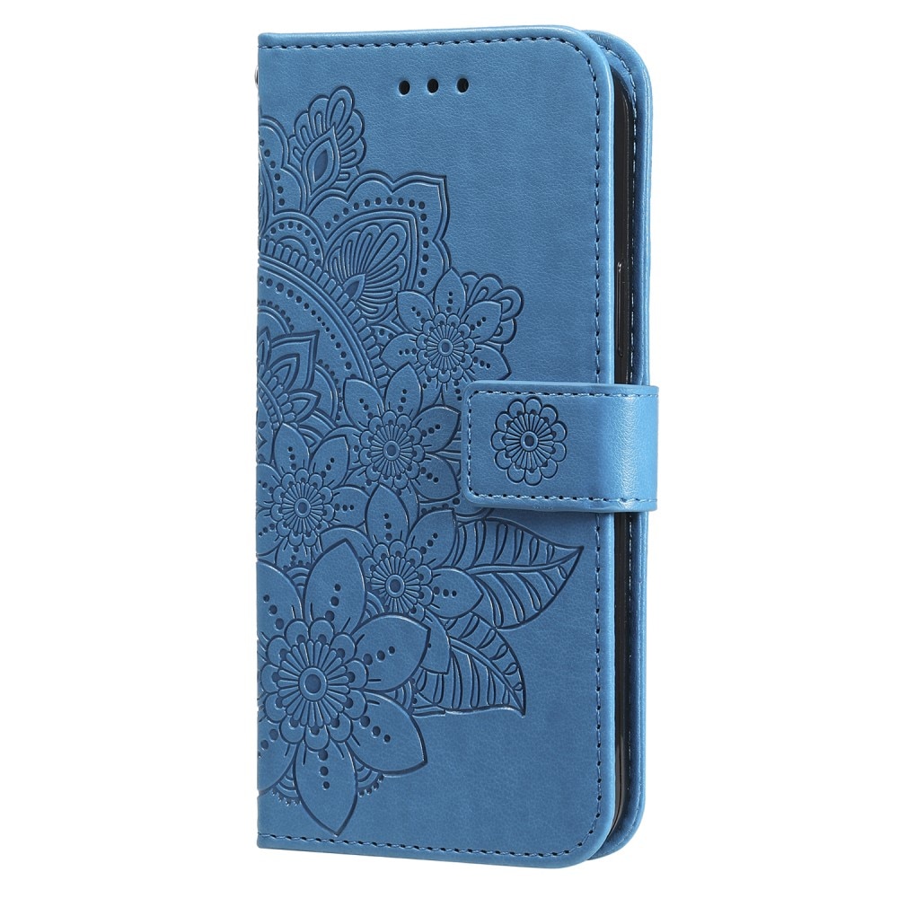 Funda de Cuero Mandala Samsung Galaxy S23 FE azul