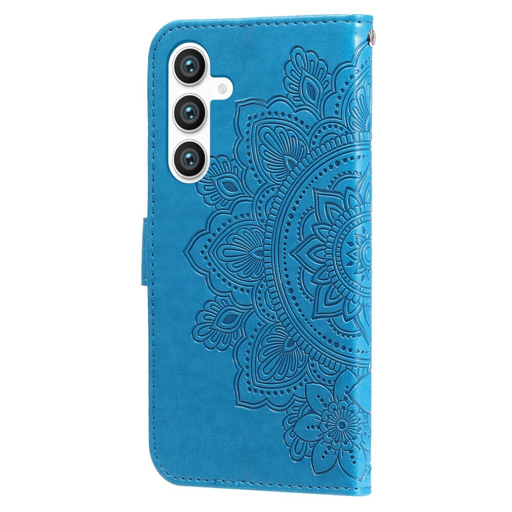 Funda de Cuero Mandala Samsung Galaxy S23 FE azul