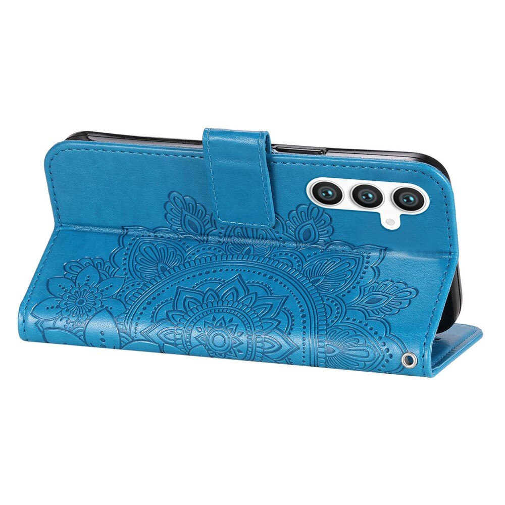 Funda de Cuero Mandala Samsung Galaxy S23 FE azul