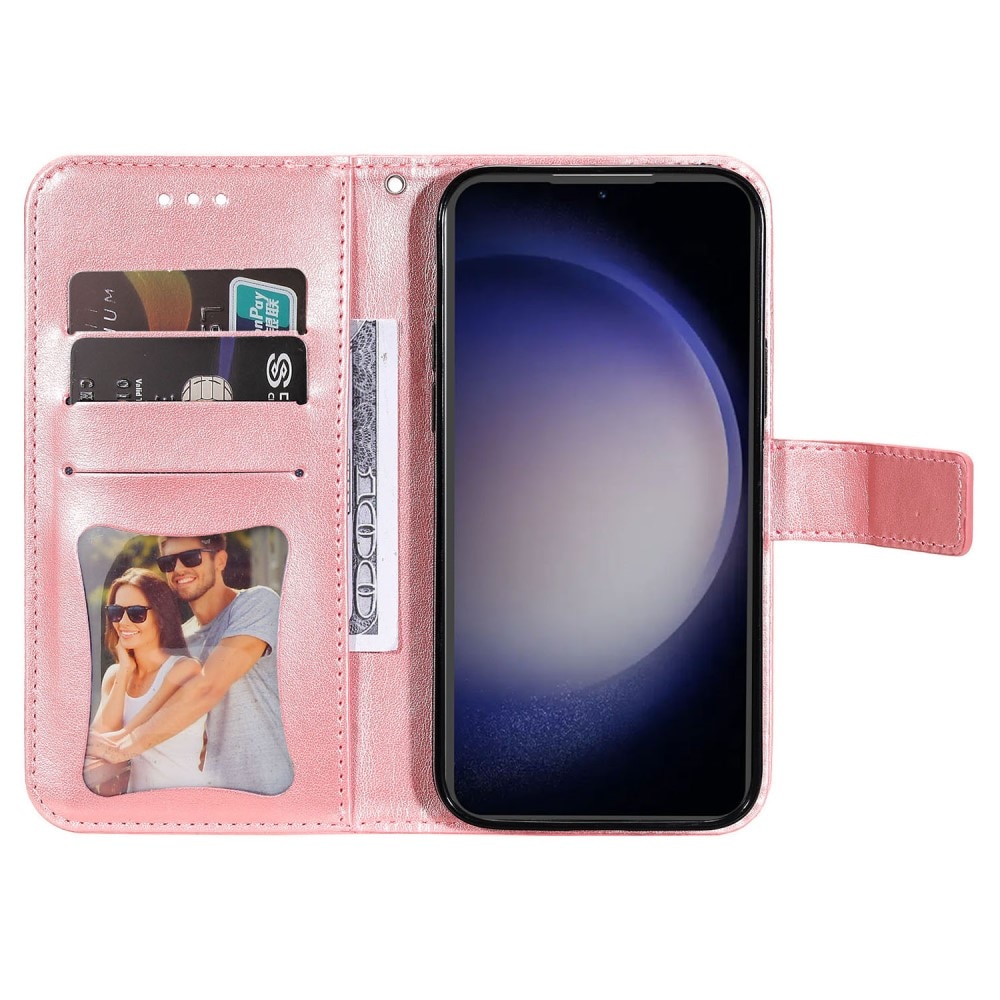 Funda de Cuero Mandala Samsung Galaxy S23 FE rosado