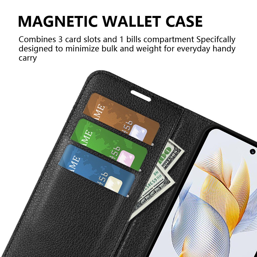 Funda cartera  Honor 90 Negro