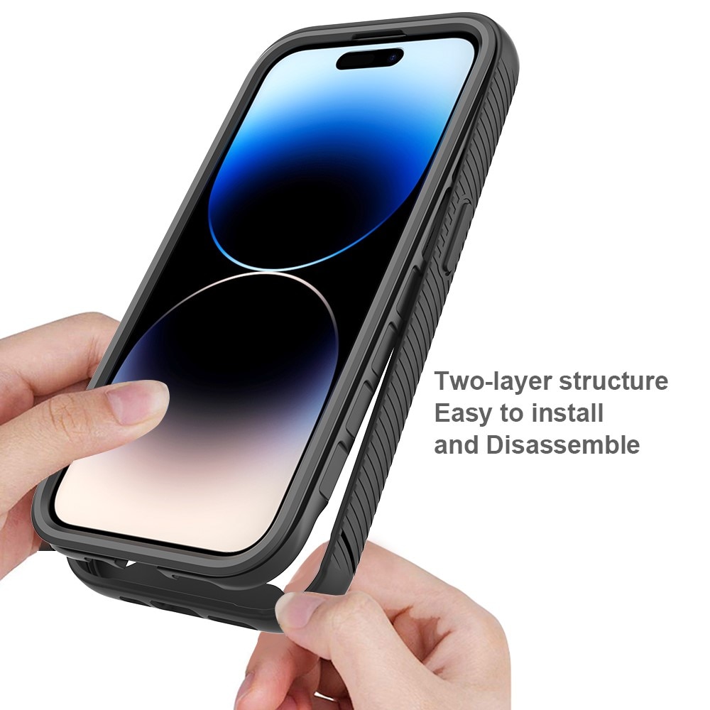 Funda con cobertura total iPhone 15 Pro Negro