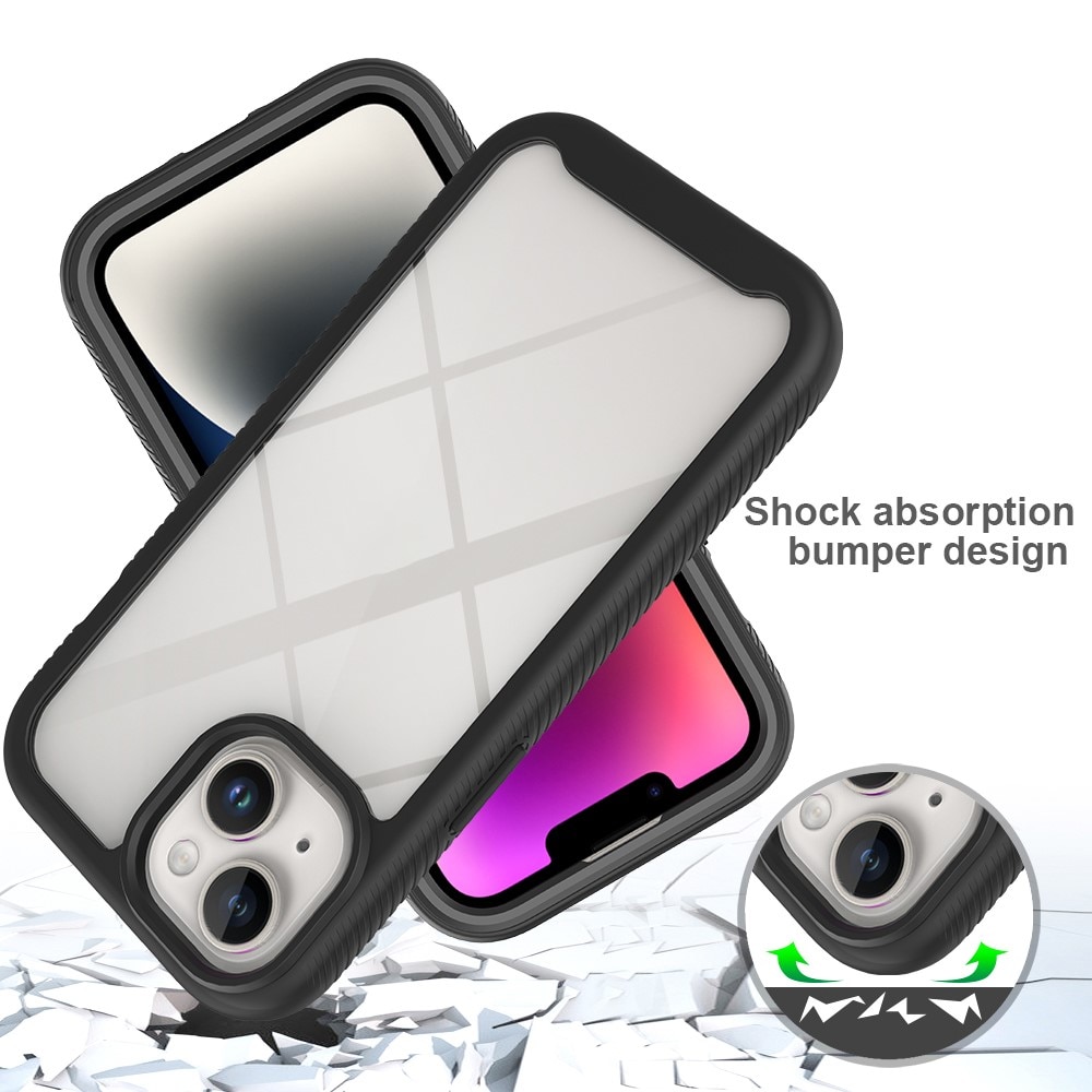 Funda con cobertura total iPhone 15 Negro
