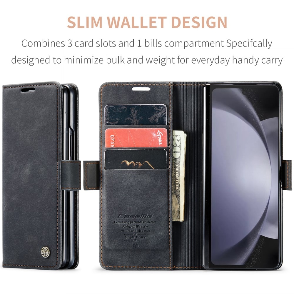 Funda delgada con solapa Samsung Galaxy Z Fold 5 negro