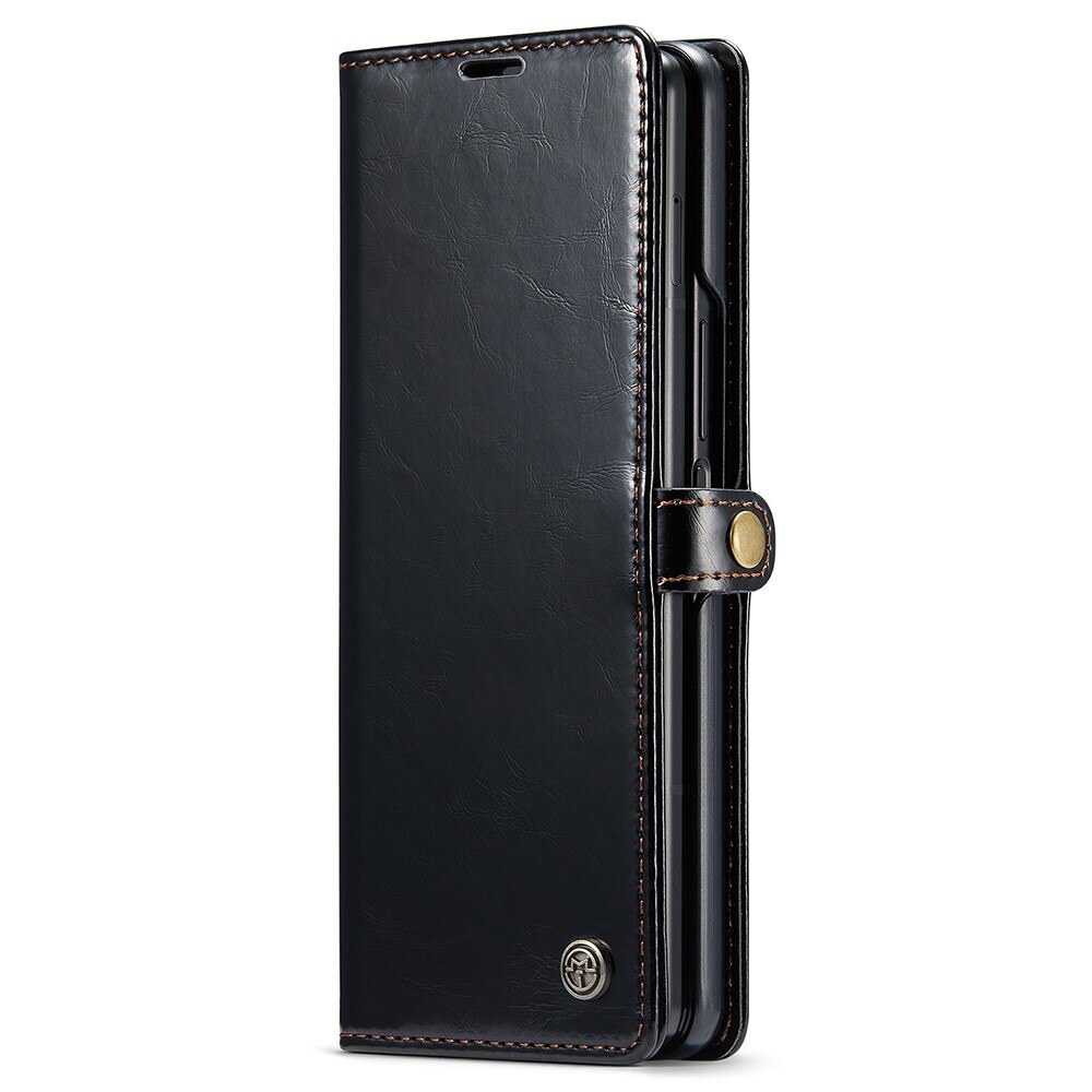 Funda de cuero Samsung Galaxy Z Fold 5 negro