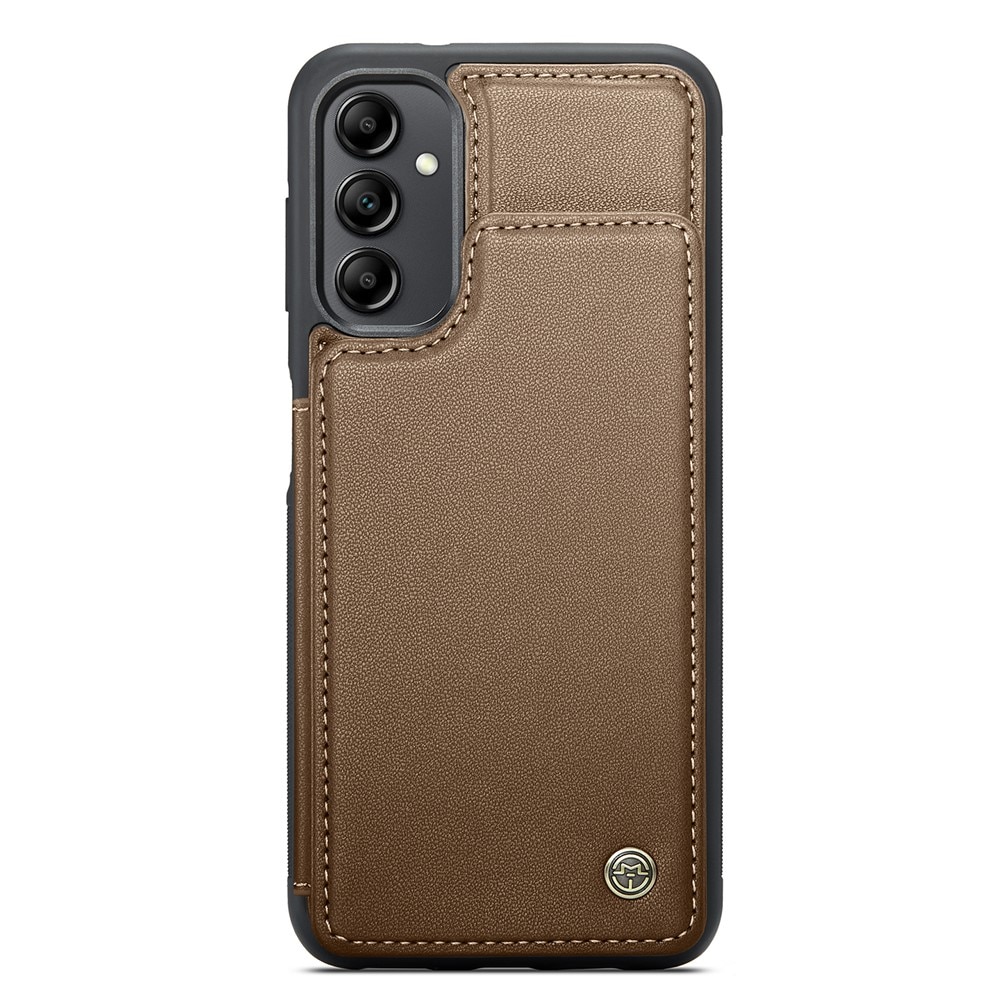 Funda con tarjetero anti-RFID Samsung Galaxy A14 marrón