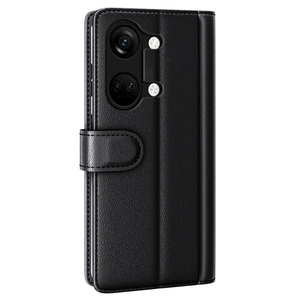 Funda de cuero genuino  OnePlus Nord 3, Negro