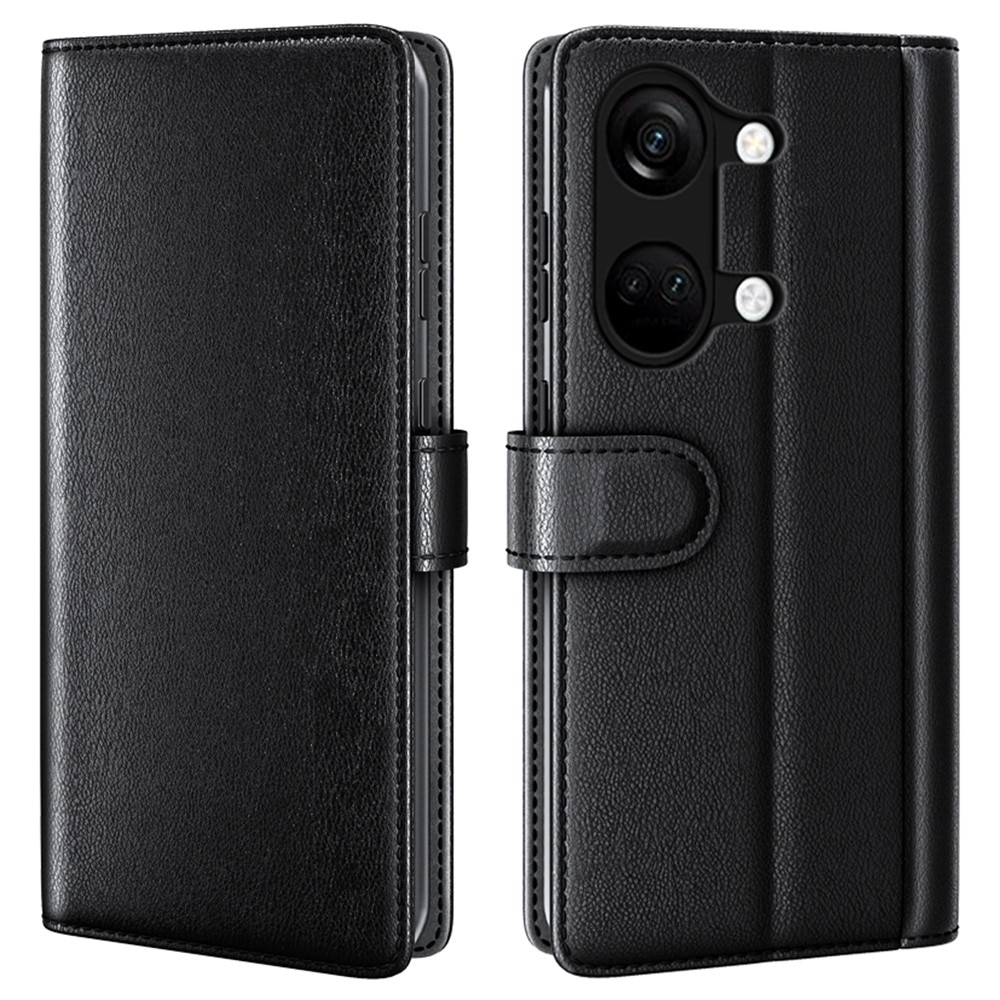 Funda de cuero genuino OnePlus Nord 3, negro