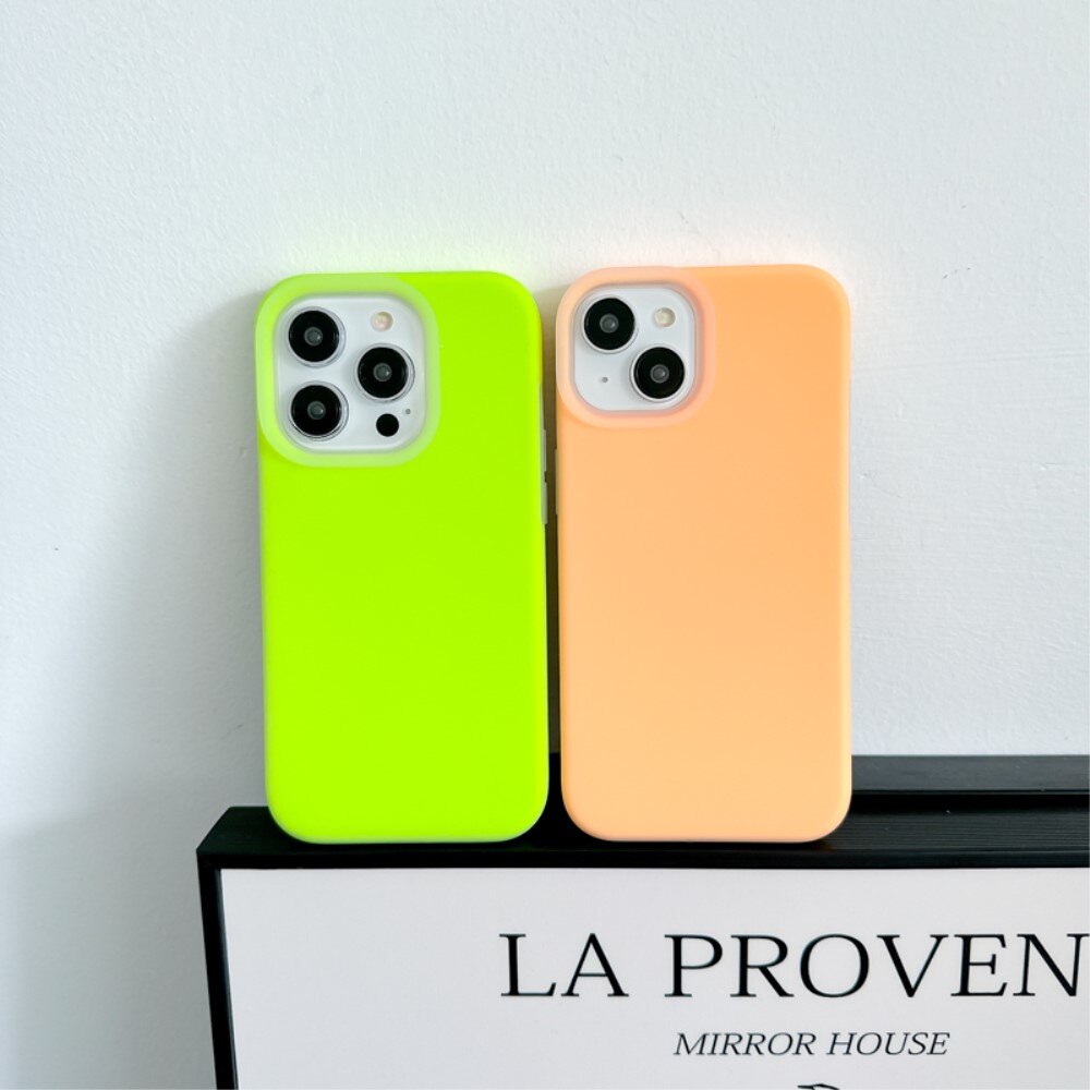 Funda de silicona Jelly iPhone 15 Pro Max naranja